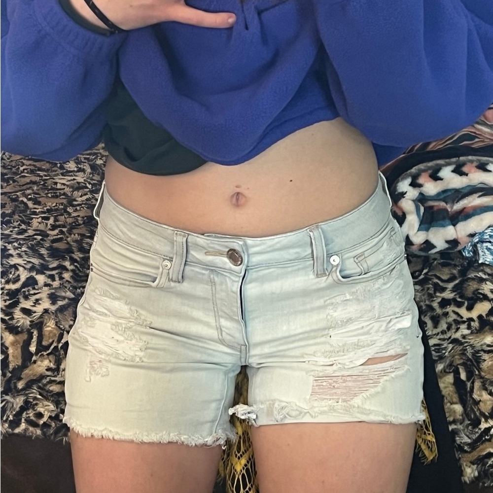 American Eagle Outfitters Light Denim Jean Shorts